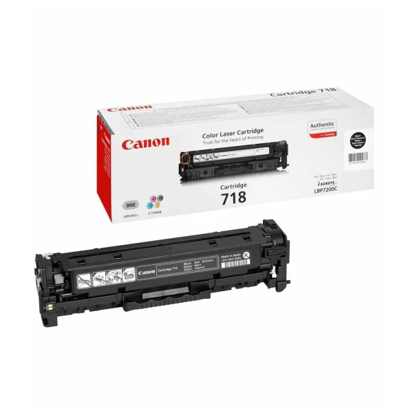 Canon 718 Original Toner Cartridges - Black - C718B - Image 3