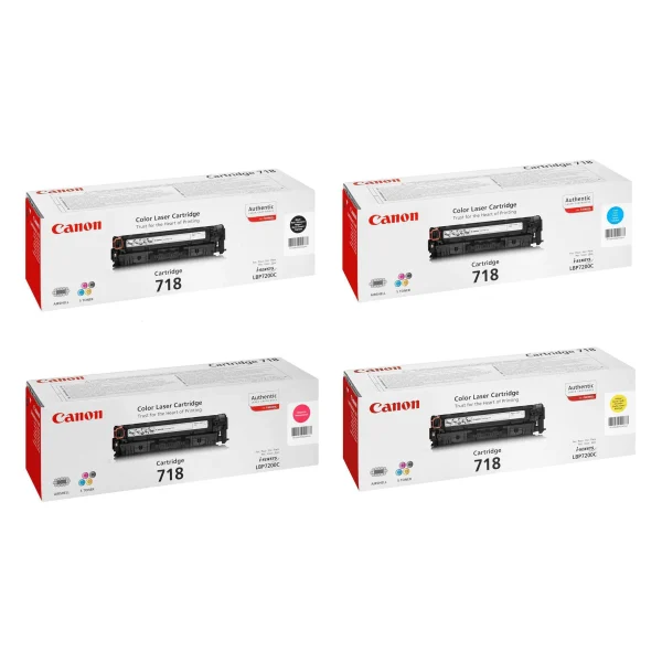 Canon 718 Original Toner Cartridges - Complete Set