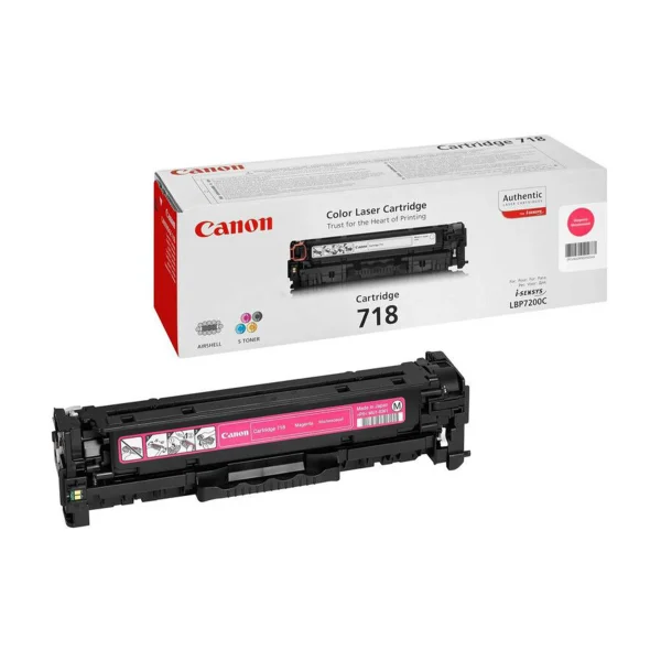 Canon 718 Original Toner Cartridges - Magenta - C718M - Image 3