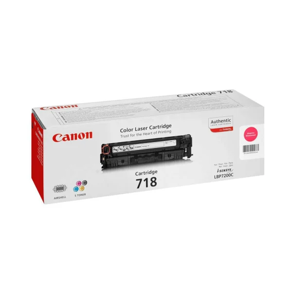 Canon 718 Original Toner Cartridges - Magenta - C718M