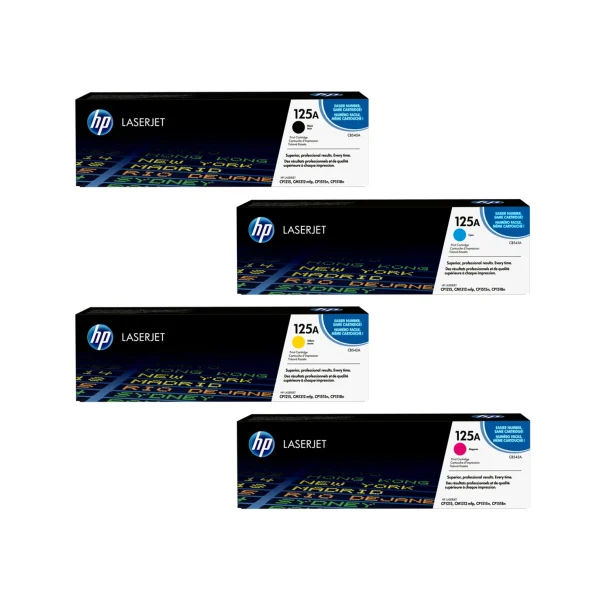 HP 125A Original Toner Cartridges - Complete Set