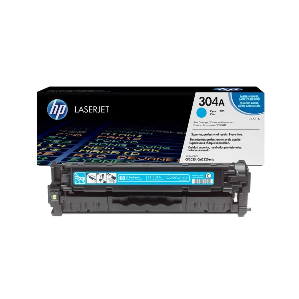 HP 304A Original Toner Cartridges - Cyan - CC531A - Image 2
