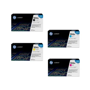 HP 504A Original Toner Cartridges - Complete Set