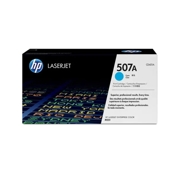 HP 507A Original Toner Cartridges - Cyan - CE401A