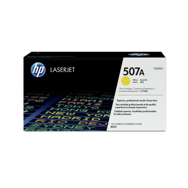 HP 507A Original Toner Cartridges - Yellow - CE402A