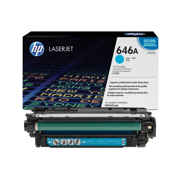 HP 646A Original Toner Cartridges - Cyan - CF031A - Image 2