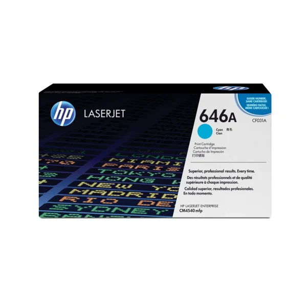 HP 646A Original Toner Cartridges - Cyan - CF031A