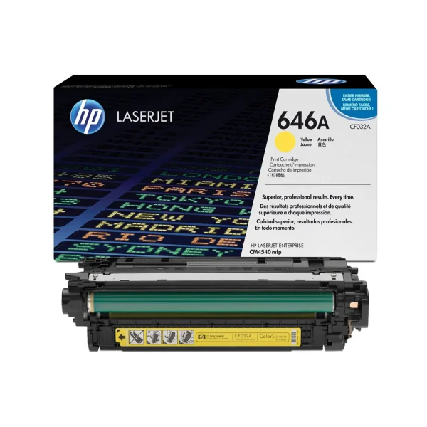 HP 646A Original Toner Cartridges - Yellow - CF032A - Image 2