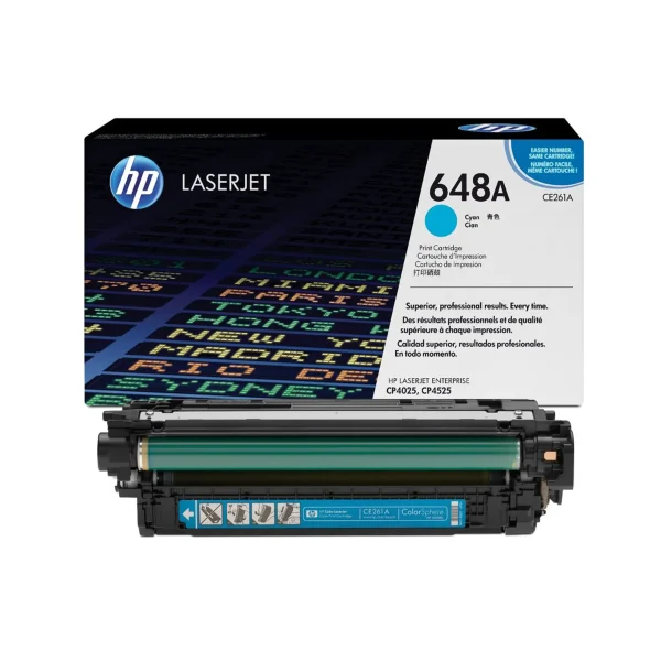 HP 648A Original Toner Cartridges - Cyan - CE261A - Image 2