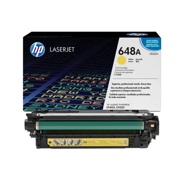 HP 648A Original Toner Cartridges - Yellow - CE262A - Image 2