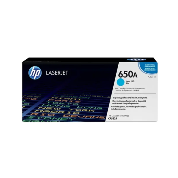 HP 650A Original Toner Cartridges - Cyan - CE271A