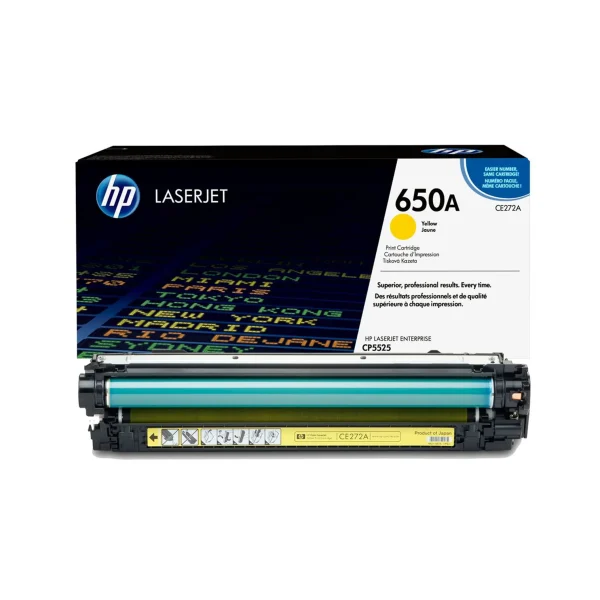 HP 650A Original Toner Cartridges - Yellow - CE272A - Image 2