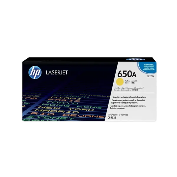 HP 650A Original Toner Cartridges - Yellow - CE272A