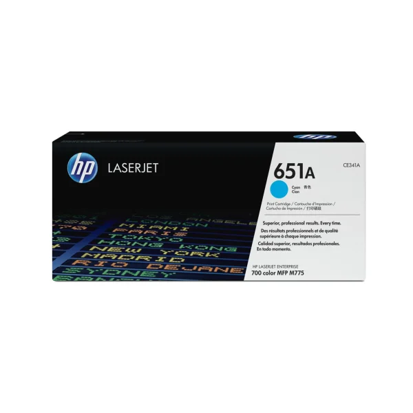 HP 651A Original Toner Cartridges - Cyan - CE341A