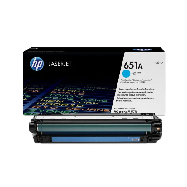 HP 651A Original Toner Cartridges - Cyan - CE341A - Image 3
