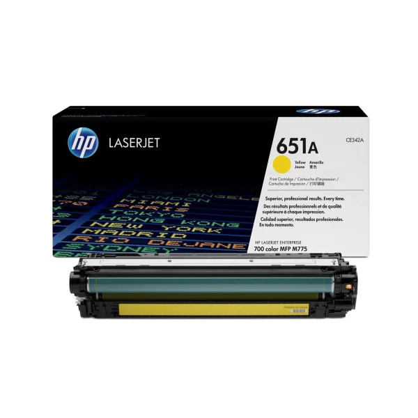 HP 651A Original Toner Cartridges - Yellow - CE342A - Image 3