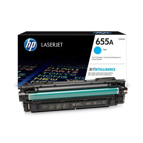 HP 655A Original Toner Cartridges - Cyan - CF451A - Image 2