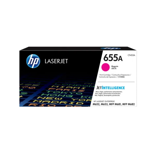 HP 655A Original Toner Cartridges - Magenta - CF453A