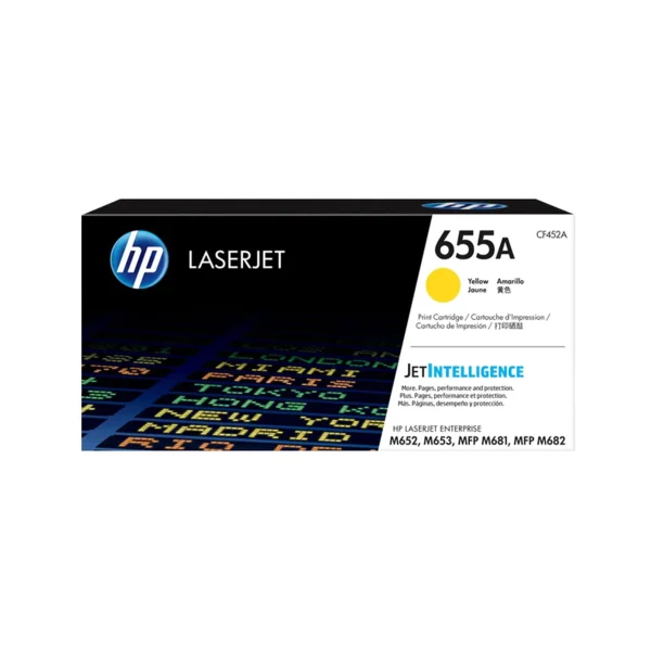 HP 655A Original Toner Cartridges - Yellow - CF452A