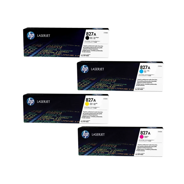 HP 827A Original Toner Cartridges - Complete Set