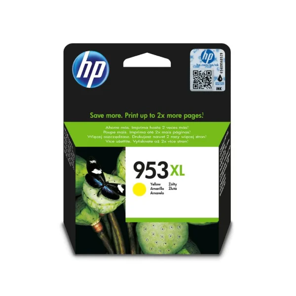 HP 953XL Original Ink Cartridges - Yellow - F6U18AE