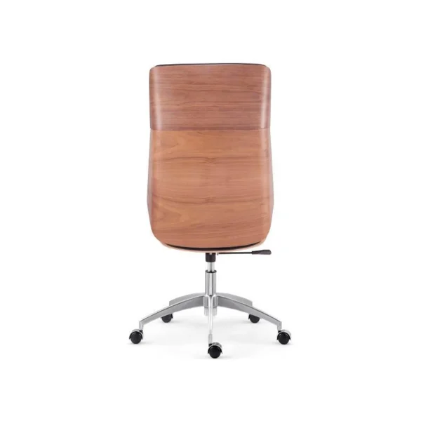 Nouvelle Walnut Office Chair - High Back - PU leather