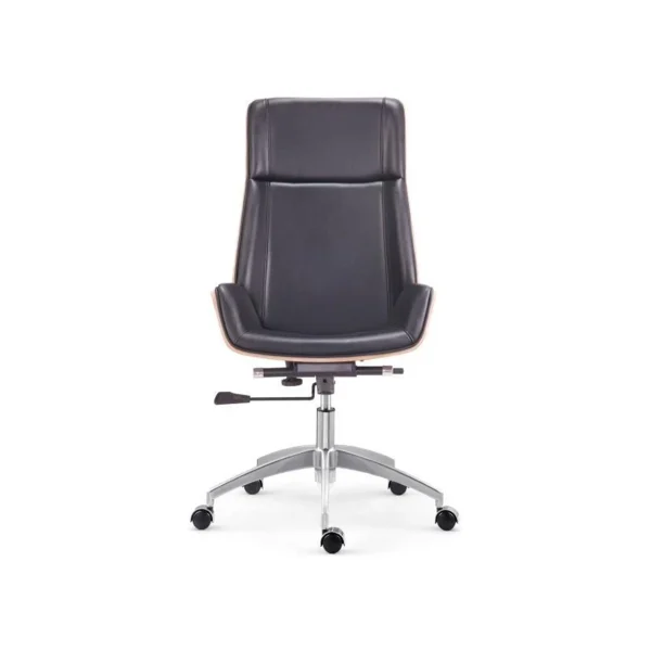 Nouvelle Walnut Office Chair - High Back - PU leather