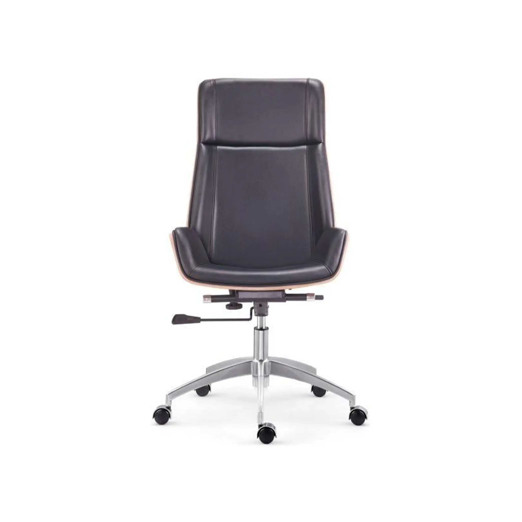 Nouvelle Walnut Office Chair - High Back - PU leather