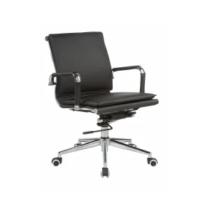 Eames Style Office Chair - Mid Back - PU leather