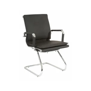 Eames Style Visitors Chair - Mid Back - PU leather