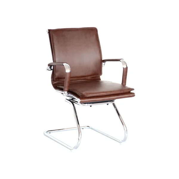 Eames Style Visitors Chair - Mid Back - PU leather