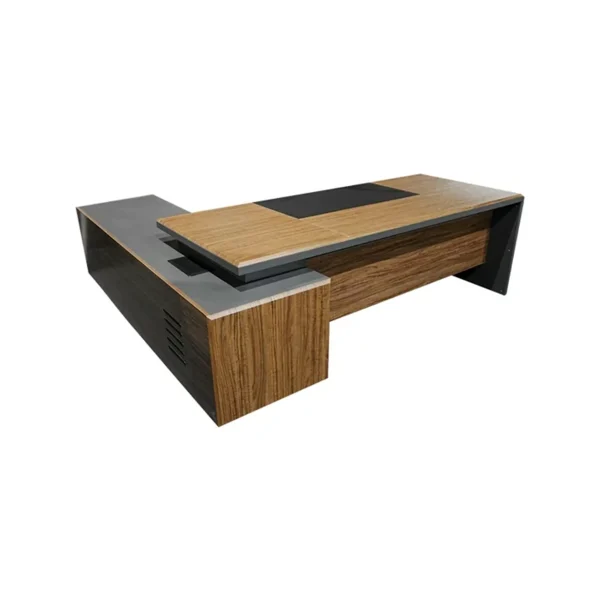 Preston Executive Desks - Dark Brown - L-shaped